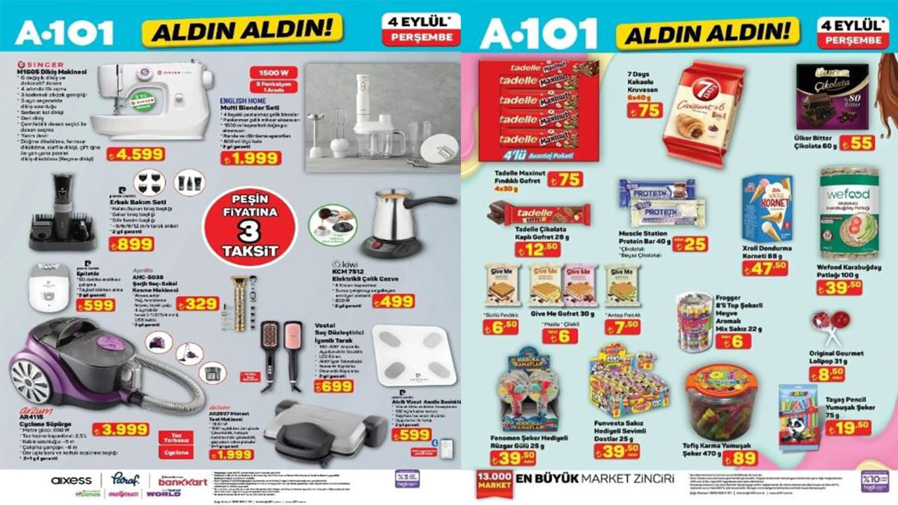 A101'e Singer Dikiş Makinesi geliyor!  A101 market 04 Eylül 2025 Perşembe aktüel ürünler kataloğu!